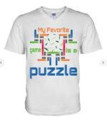 Puzzle t-shirt V-Neck T-Shirt