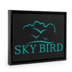 Sky Bird T-shirt Floating Framed Canvas Prints Black