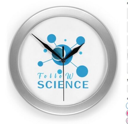 Follow Science T-shirt Clock