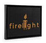 Firelight T-shirt Floating Framed Canvas Prints Black