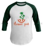 Flower Pot T Shirt Baseball Tee