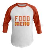 Food Menu T Shirt Baseball Tee