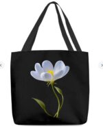 Delicate Petal Soft Blue Flower T Shirt All Over Tote