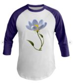 Delicate Petal Soft Blue Flower T Shirt Baseball Tee