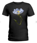 Delicate Petal Soft Blue Flower T Shirt Ladies T Shirt