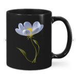 Delicate Petal Soft Blue Flower T Shirt Mugs