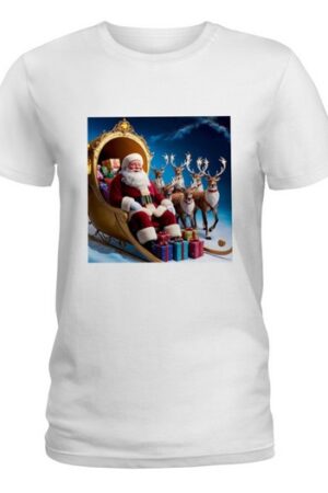 Jovial Santa Claus Tee Rosy & Robust Ladies T Shirt