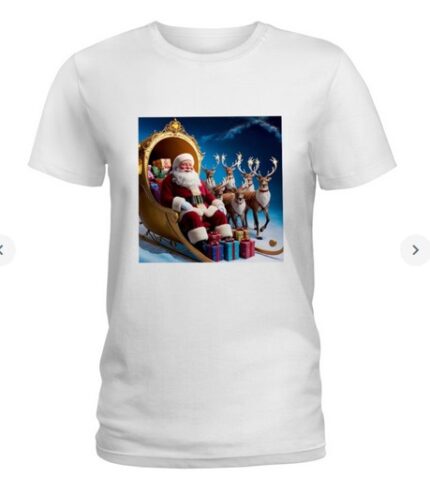 Jovial Santa Claus Tee Rosy & Robust Ladies T Shirt